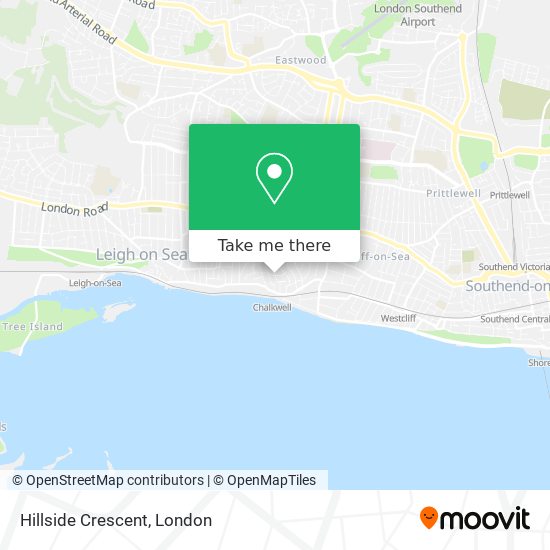 Hillside Crescent map