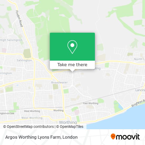 Argos Worthing Lyons Farm map