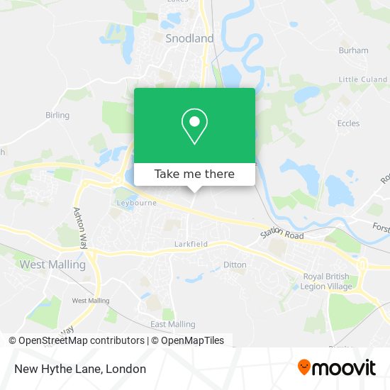 New Hythe Lane map