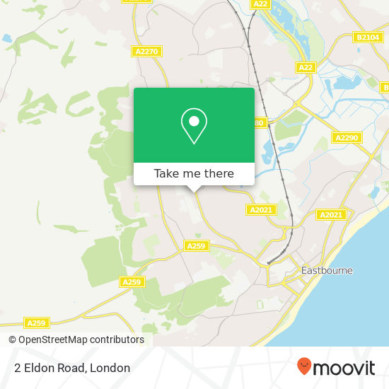 2 Eldon Road, Eastbourne Eastbourne map