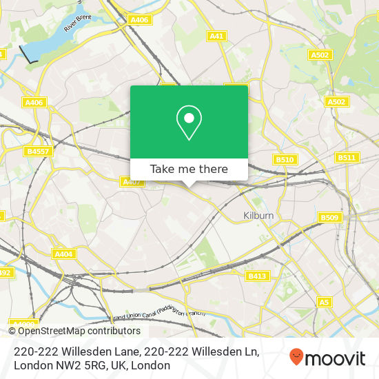 220-222 Willesden Lane, 220-222 Willesden Ln, London NW2 5RG, UK map