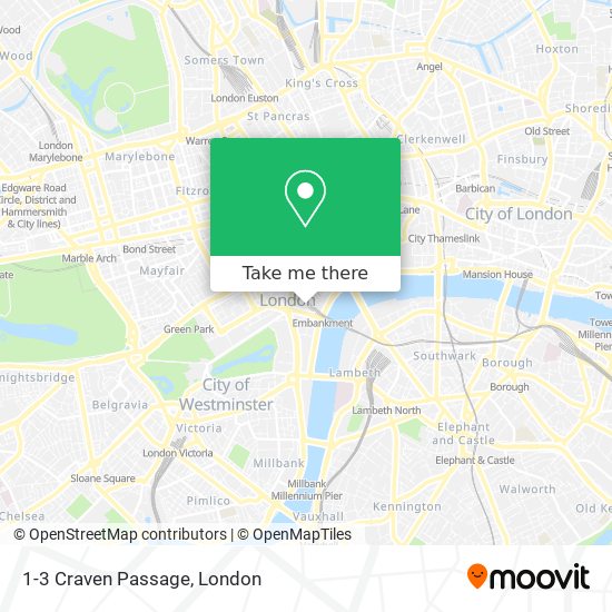 1-3 Craven Passage map