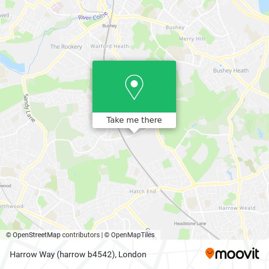 Harrow Way (harrow b4542) map