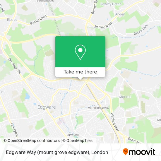 Edgware Way (mount grove edgware) map