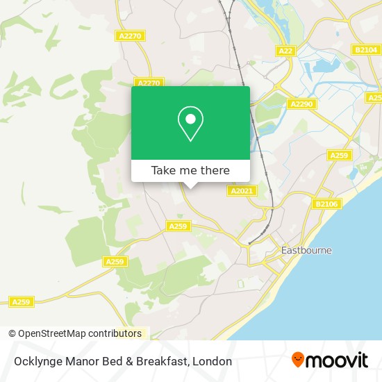 Ocklynge Manor Bed & Breakfast map