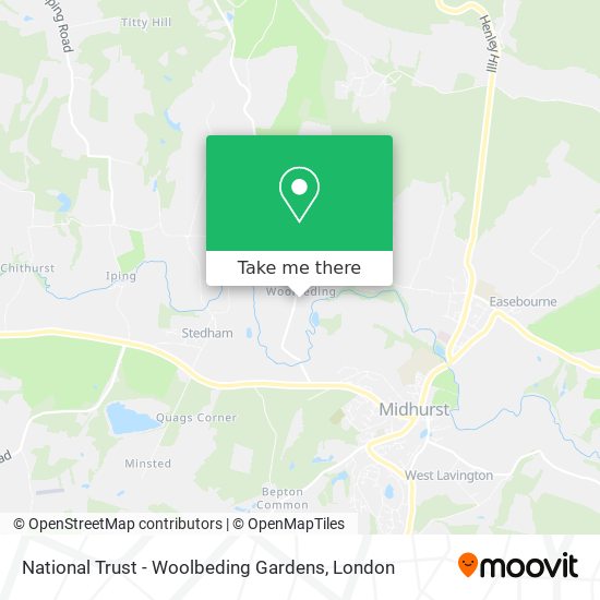 National Trust - Woolbeding Gardens map