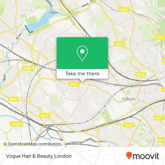 Vogue Hair & Beauty, 1C Walm Lane Willesden London NW2 5 map