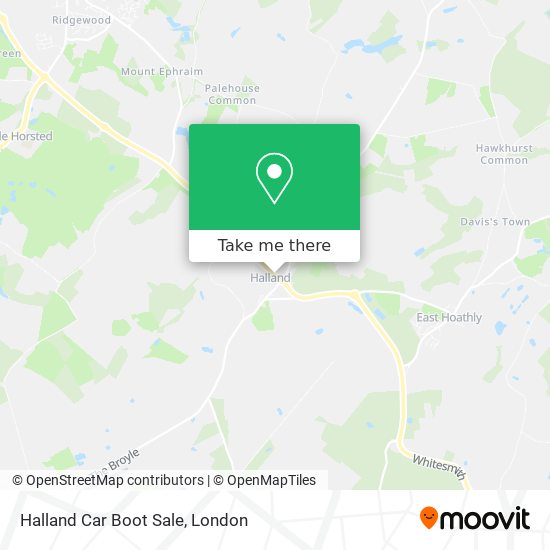 Halland Car Boot Sale map