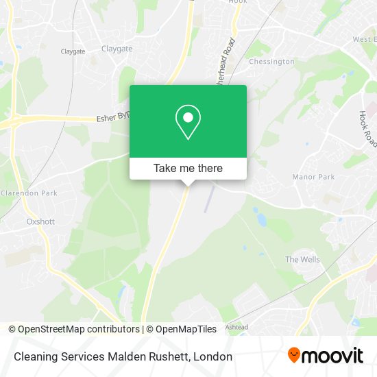 Cleaning Services Malden Rushett map