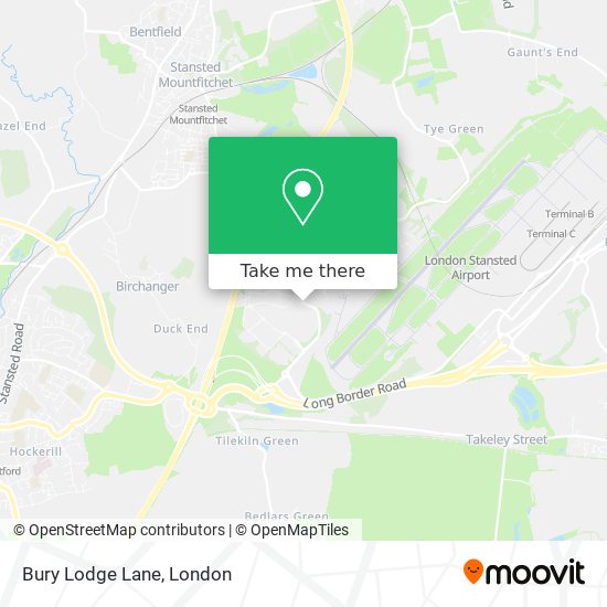 Bury Lodge Lane map