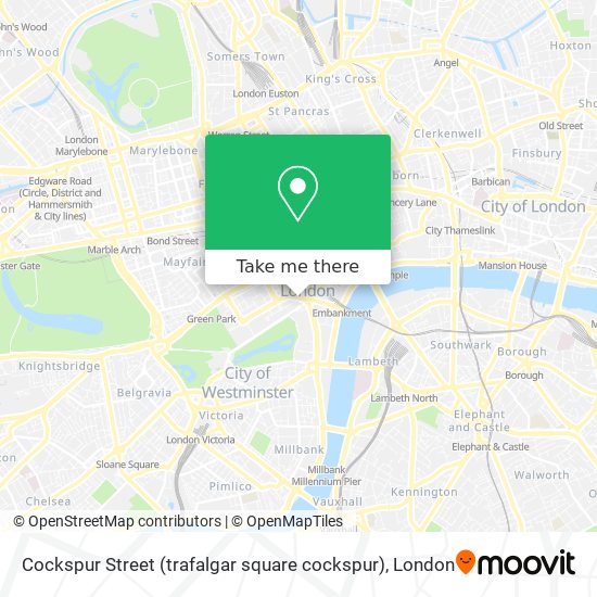 Cockspur Street (trafalgar square cockspur) map