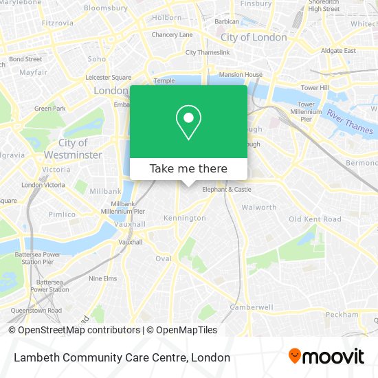 Lambeth Community Care Centre map