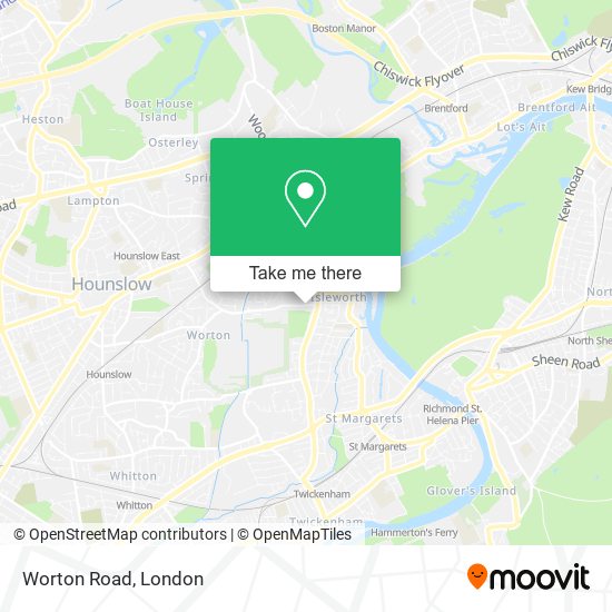 Worton Road map