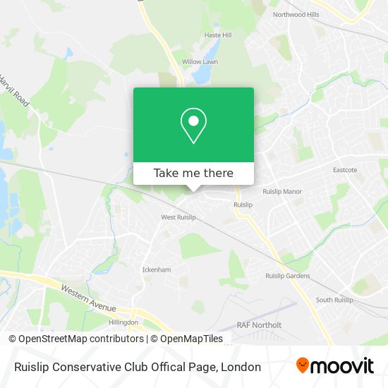 Ruislip Conservative Club Offical Page map