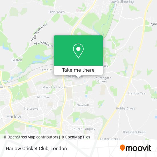 Harlow Cricket Club map