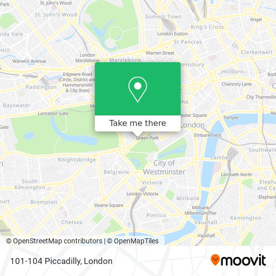 101-104 Piccadilly map