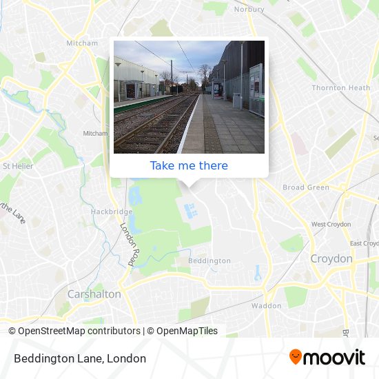 Beddington Lane map