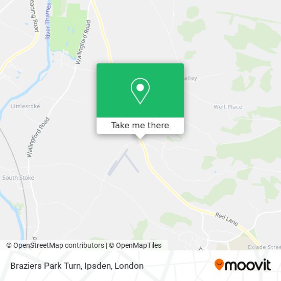 Braziers Park Turn, Ipsden map
