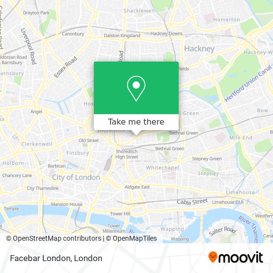 Facebar London map