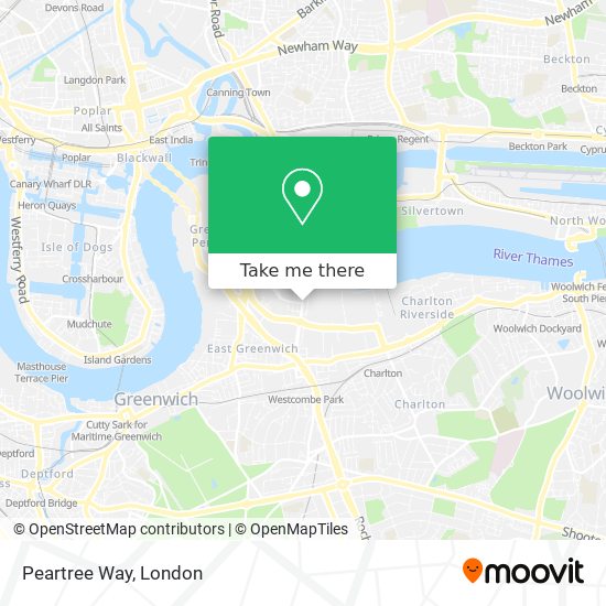 Peartree Way map