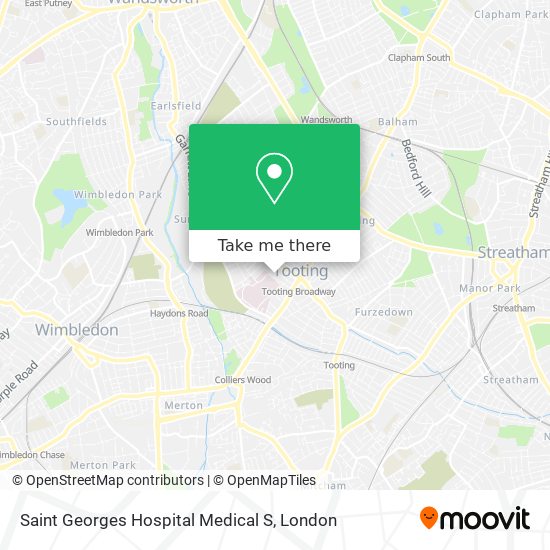 Saint Georges Hospital Medical S map