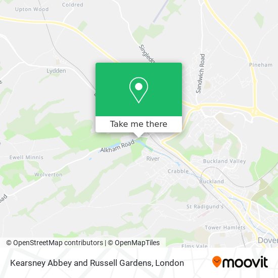 Kearsney Abbey and Russell Gardens map
