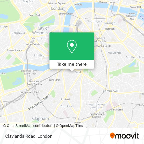 Claylands Road map