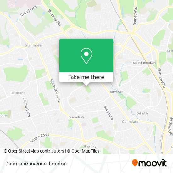 Camrose Avenue map