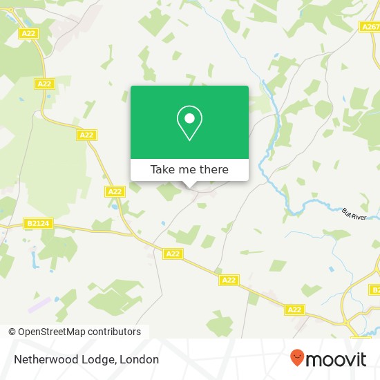 Netherwood Lodge, Muddles Green Chiddingly Lewes BN8 6 map