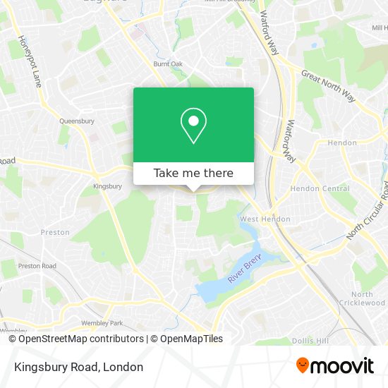 Kingsbury Road map