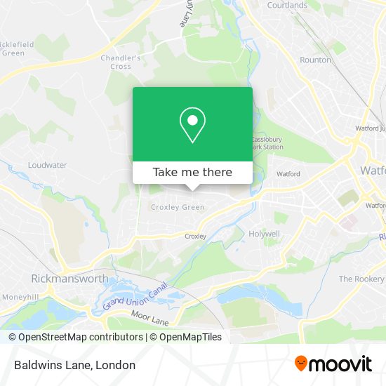 Baldwins Lane map