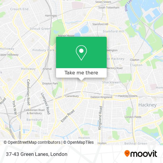 37-43 Green Lanes map