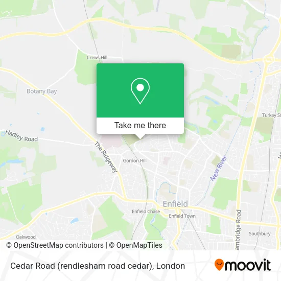 Cedar Road (rendlesham road cedar) map