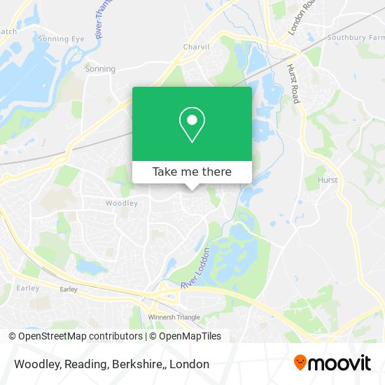 Woodley, Reading, Berkshire, map