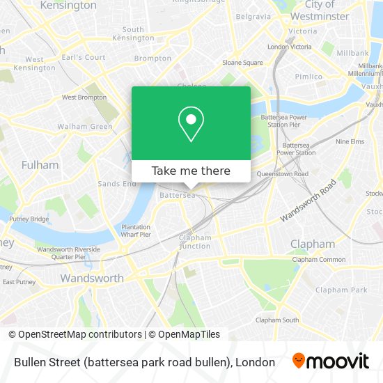 Bullen Street (battersea park road bullen) map