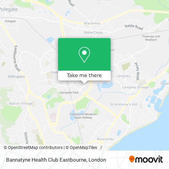 Bannatyne Health Club Eastbourne map