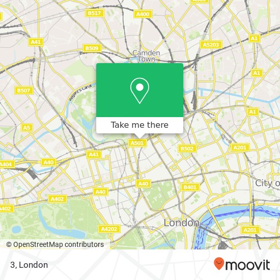 3, 3, 338 Euston Rd, Kings Cross, London NW1 3BT, UK map