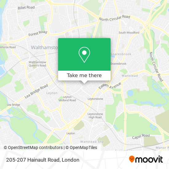205-207 Hainault Road map