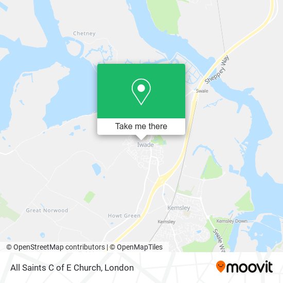 All Saints C of E Church map