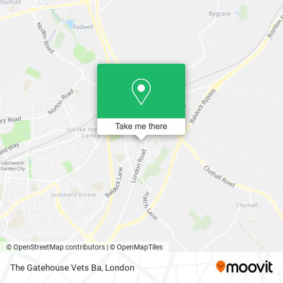 The Gatehouse Vets Ba map