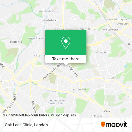 Oak Lane Clinic map