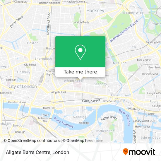 Allgate Barrs Centre map