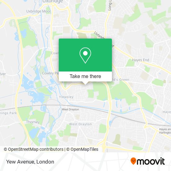 Yew Avenue map