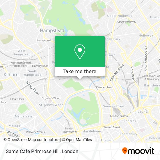 Sam's Cafe Primrose Hill map