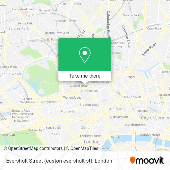 Eversholt Street (euston eversholt st) map