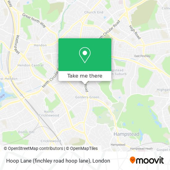 Hoop Lane (finchley road hoop lane) map