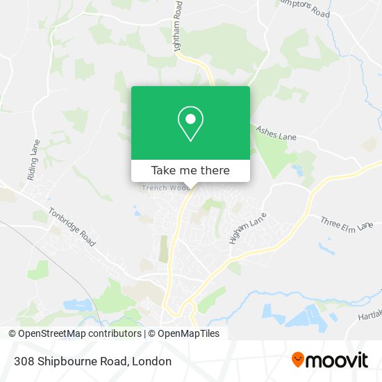 308 Shipbourne Road map