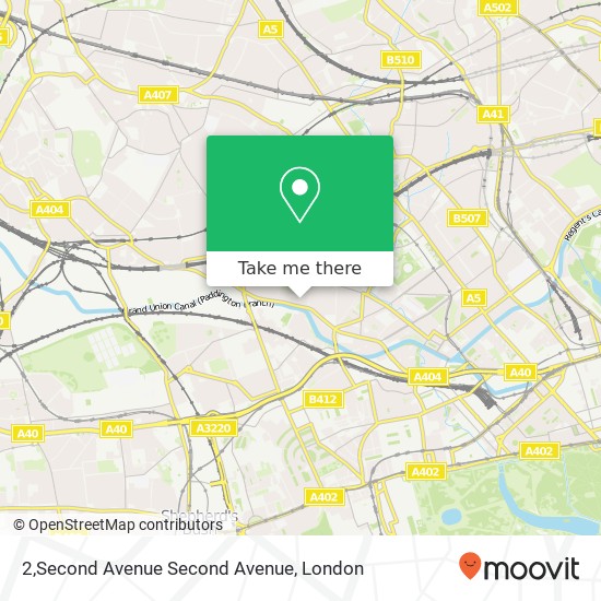 2,Second Avenue Second Avenue, Ladbroke Grove London map