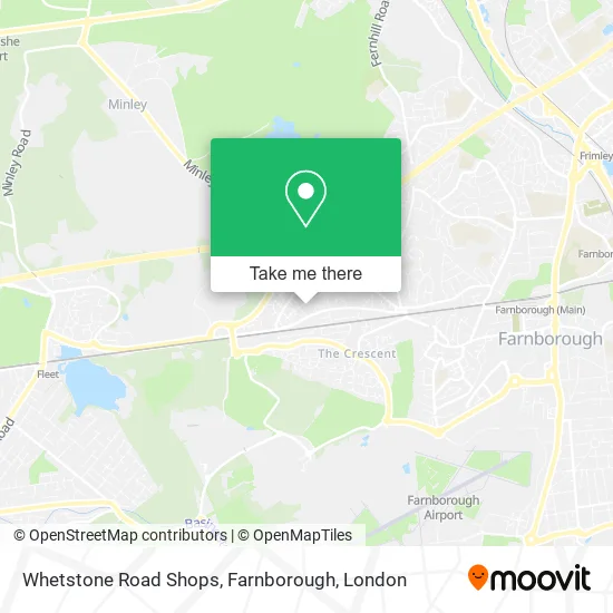 Whetstone Road Shops, Farnborough map