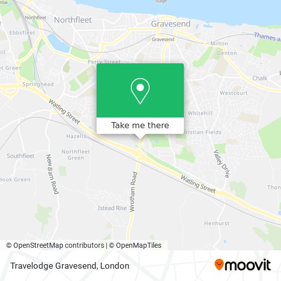 Travelodge Gravesend map